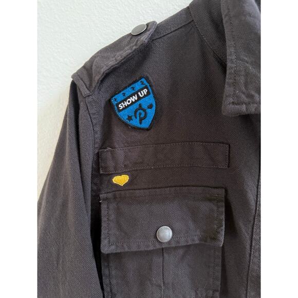 RARE Chaser x Peloton Patchwork Utility Military Jacket Brown Canvas Women’s Med - Picture 3 of 15